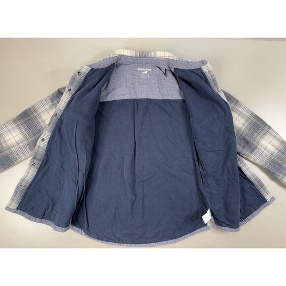 Horny Toad Womens Flannel Shacket Top S Blue Plaid Workwear Outdoor Hike Grunge - Picture 3 of 16